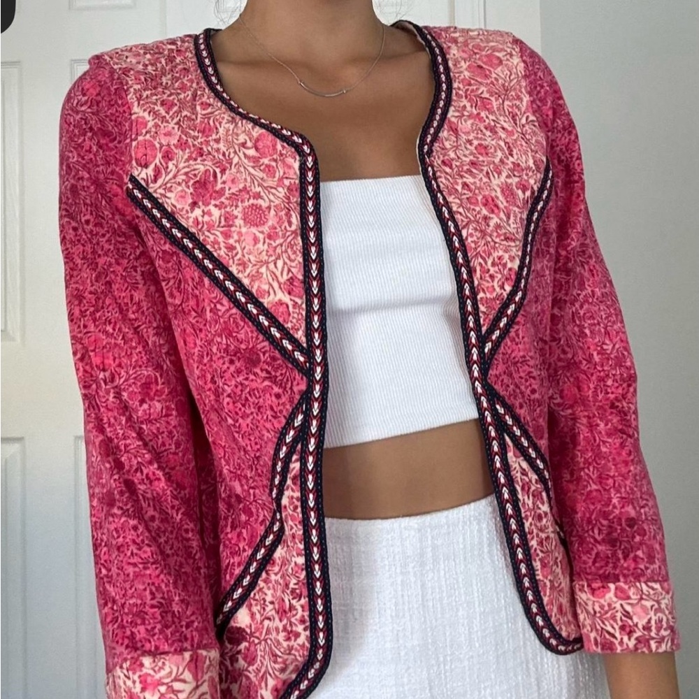 American Eagle Quilted Open Cardigan Medium